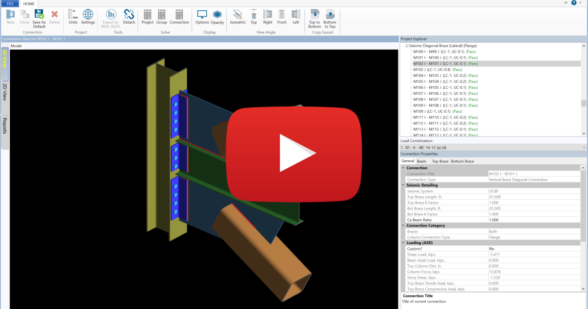 RISA Seismic Braced Frames in RISAConnection v6