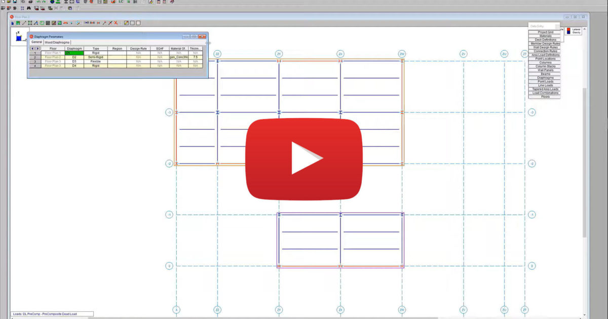 RISA Video Using Various Diaphragm Types in RISAFloor