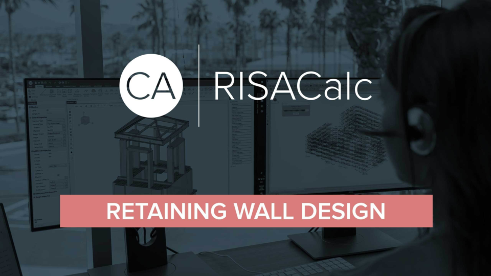 RISA Calc Cover You Tube retaining wall