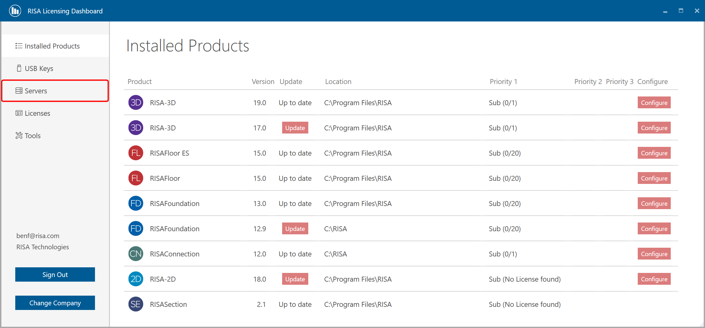 Risa 3d move license server