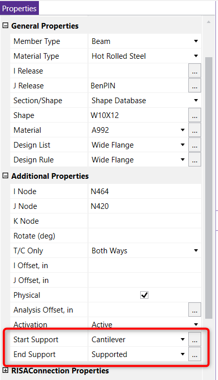 risa 3d deflection limits