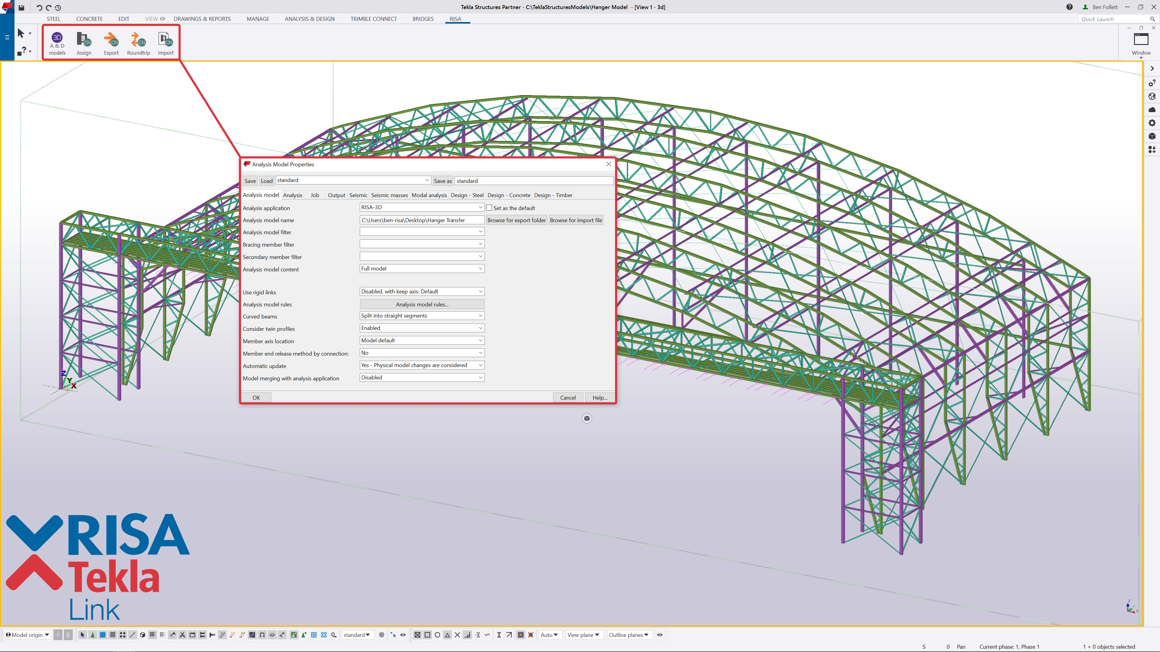 Tekla Roth RISA-Tekla Link | Seamless Integration for Steel Structures ...