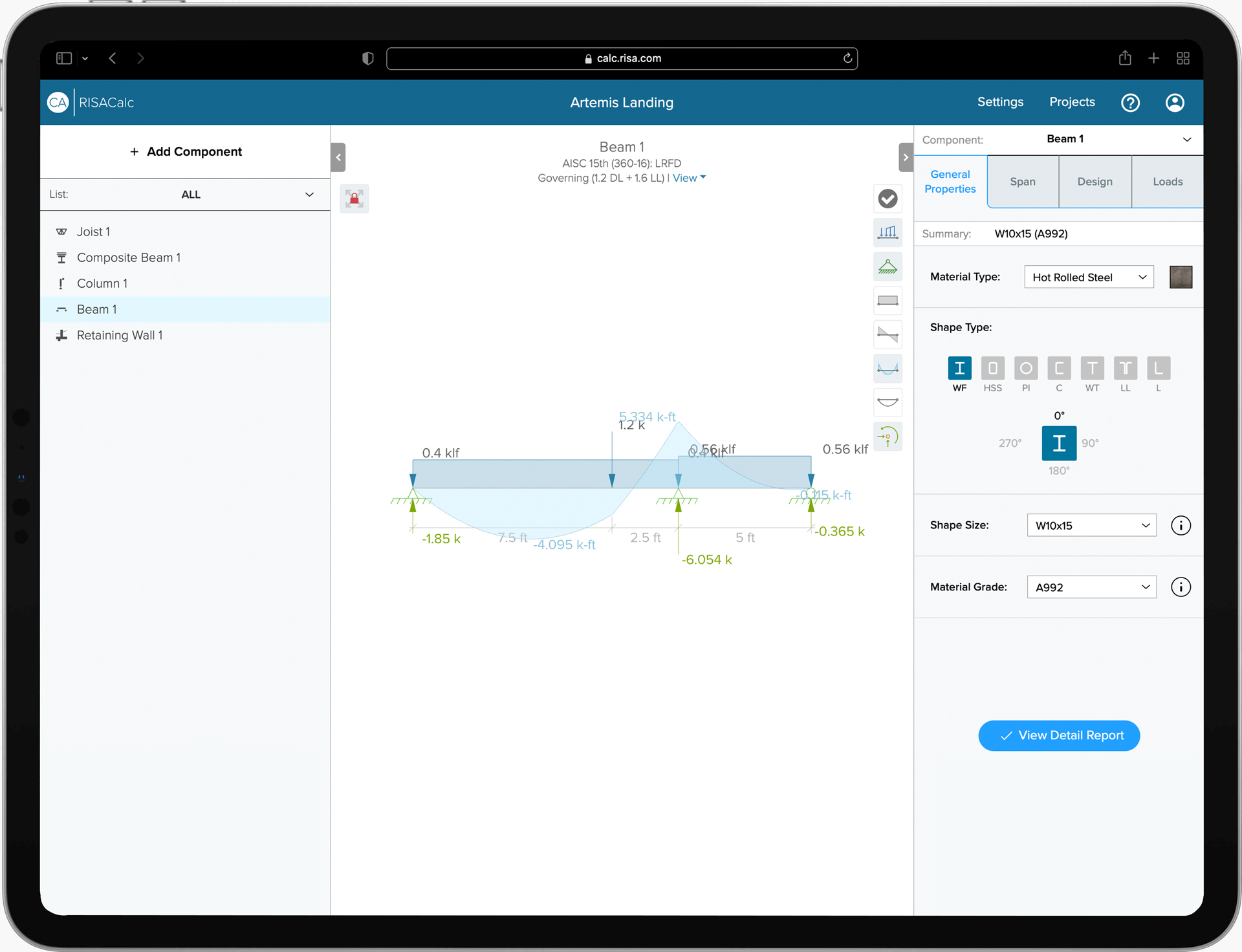 risacalc-interface-ipad