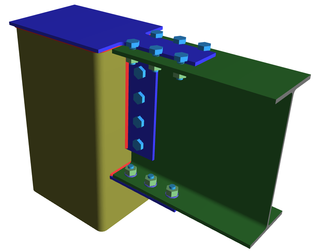 Column-Beam Flange Plate Column Cap Plate Moment Connection_1