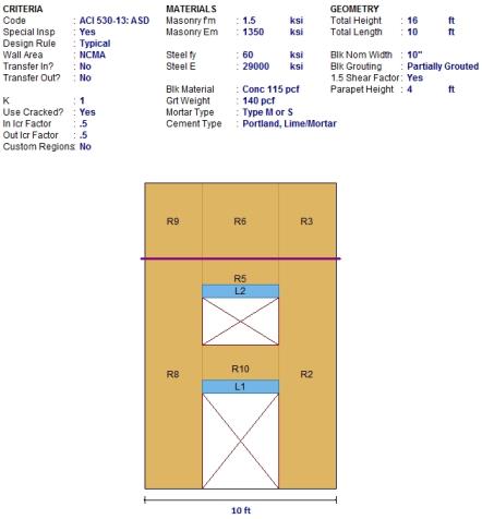 Masonry Wall Results - Masonry Shear Wall Design Spreadsheet