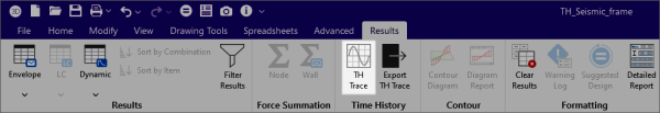 Results ribbon, TH Trace icon