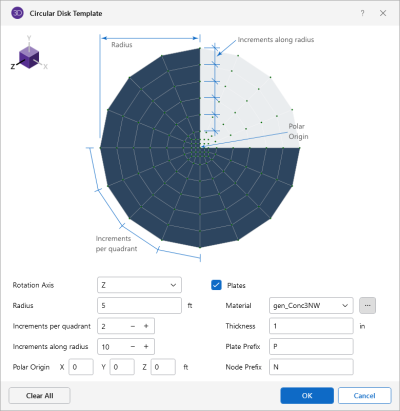 Generation, Circular Disk example