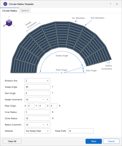 Generation, Circular Radius example