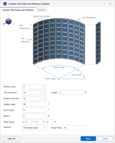 Generation, Cylinder Plates / Members example