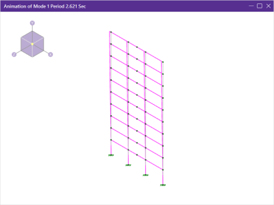 Animation of model opened in a new panel