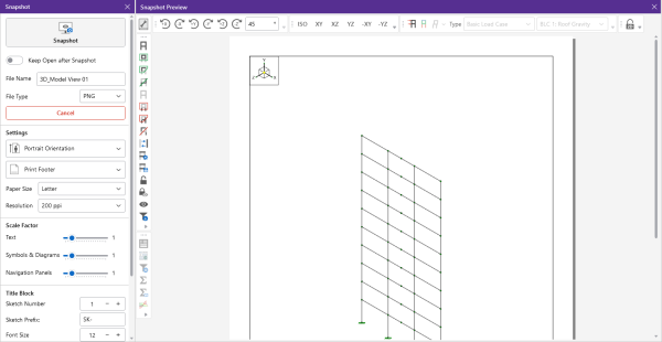 Snapshot and Snapshot Preview panels