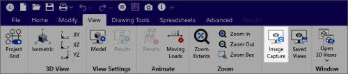 Image Capture icon on View ribbon