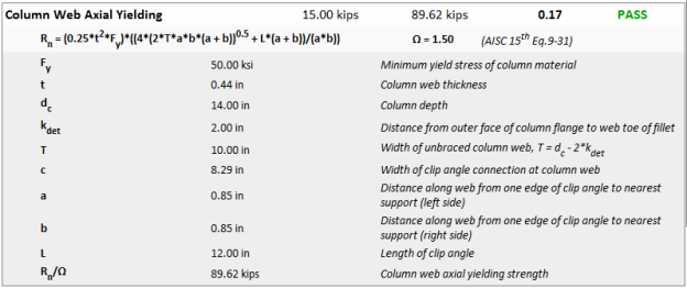 Column Connection Checks