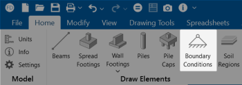 Home ribbon, Boundary Conditions icon selection