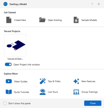 Start a Model window